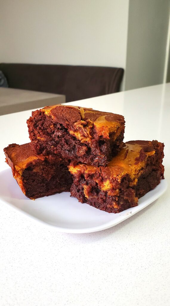 pumpkin swirl brownies