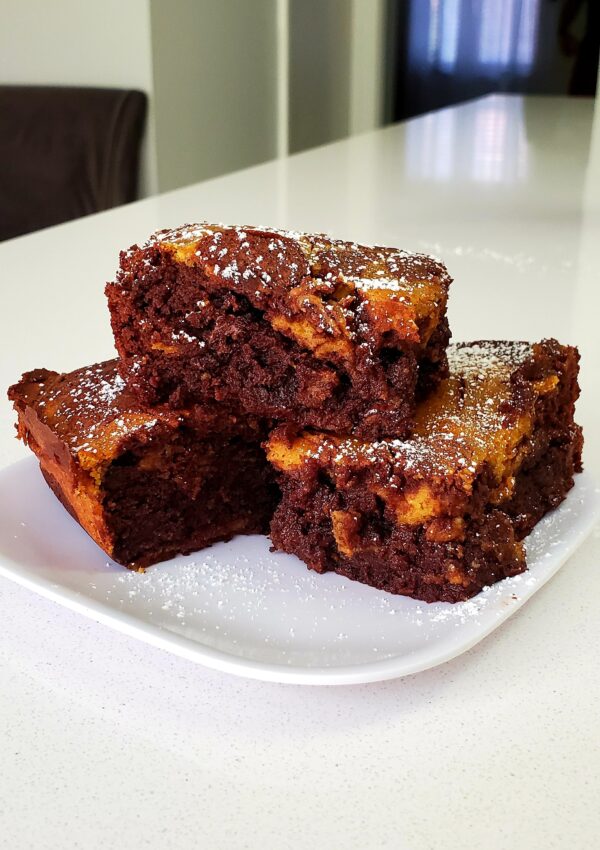 Pumpkin Swirl Cheesecake Brownies